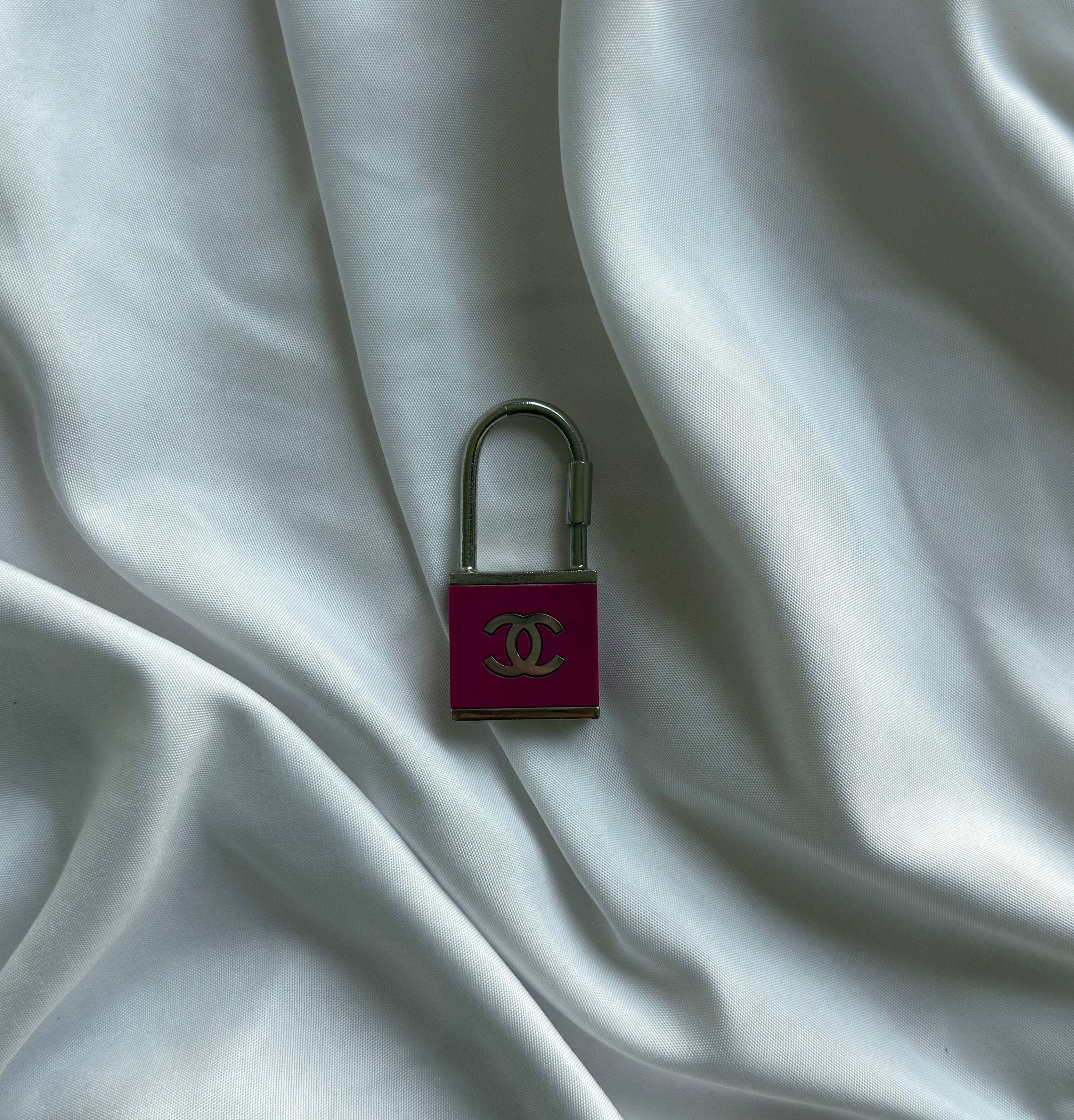 CHANEL PINK CC PADLOCK CHARM