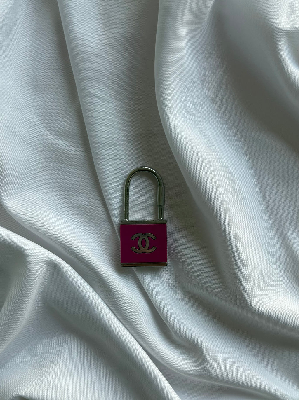 CHANEL PINK CC PADLOCK CHARM