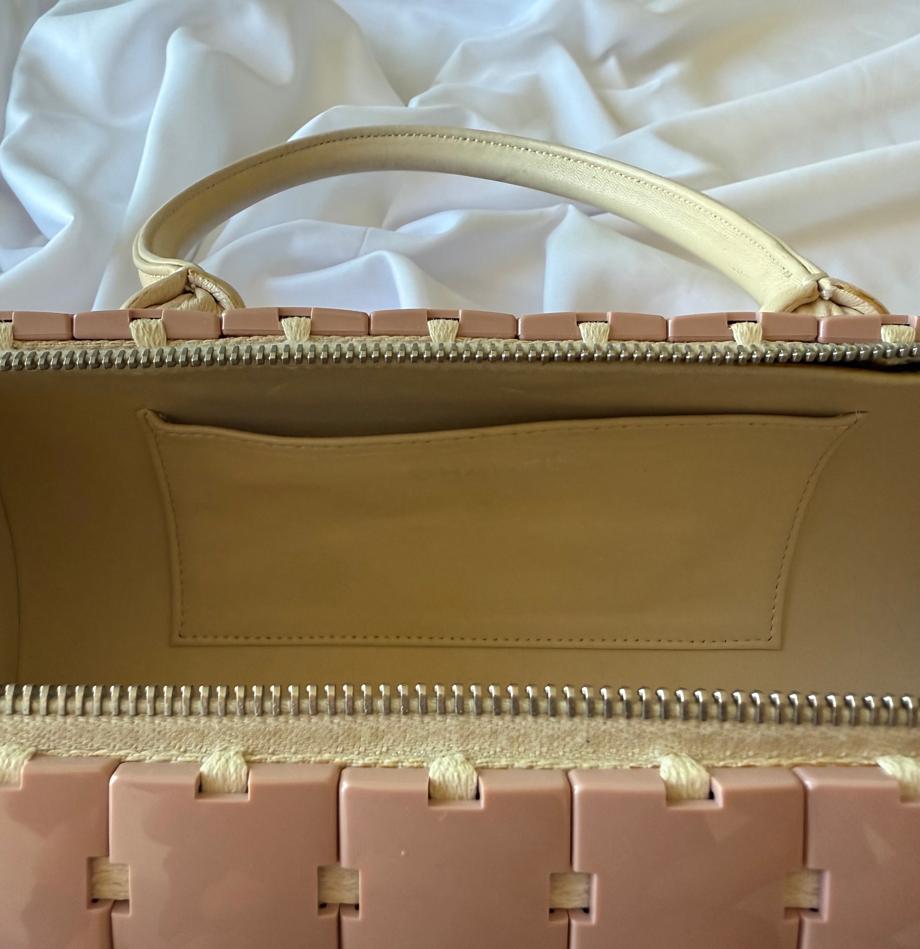 CHANEL PINK LUCITE CC PUZZLE BAG RARE